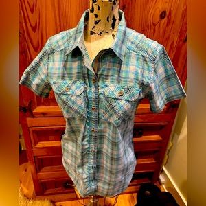 Marmot Zoey Blue Button Up Shirt-Sz M